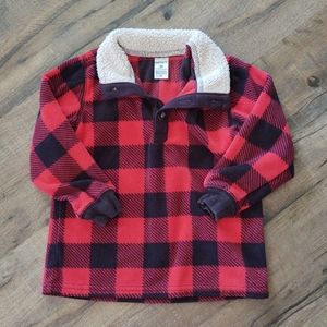 Red and Black Fleece Pullover